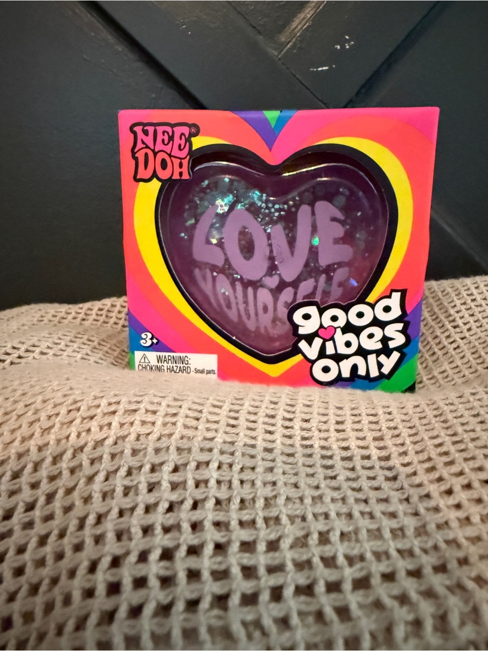 NeeDoh Good Vibes Only Heart Stress Ball - Purple